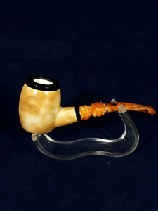 Lee van Cleef with Silver Meerschaum Pipe, Handmade Blockmeerschaum, Unused Pipe - Picture 1 of 11