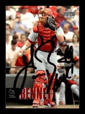 GARY BENNETT SIGNED 2006 UPPER DECK #808 ON-CARD AUTO - ST. LOUIS CARDINALS