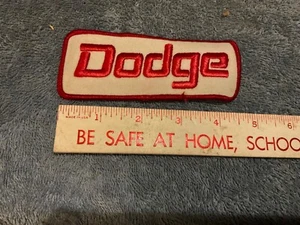 Vintage Sew On Patch Dodge Cars Trucks Vans - Picture 1 of 1
