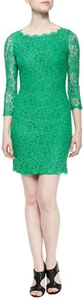 Diane von Furstenberg Spring Green Lace Zarita Dress $348 NWT 12 - Picture 1 of 12