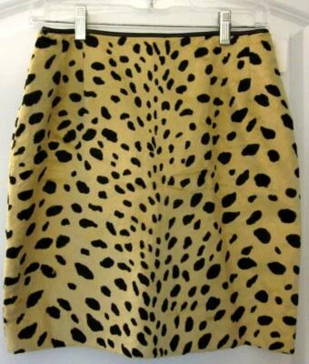 Autêntica Saia Estampa de Chita Animal Emanuel Ungaro Tamanho 10/44 Reg Totalmente Forrada - Imagem 1 de 4