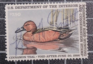 Scott RW52 1985 $7.50 Duck Stamp Used Nice Stamp SCV $8.00 - Picture 1 of 1