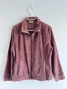 Vintage Woolrich Kinsdale Womens Ribbed Corduroy Jacket Hazelberry Full Zip M - Picture 1 of 9