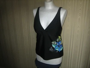 baltex tankini swimsuit top size 12 D black - Picture 1 of 5