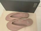 Eileen Fisher Flue Dusty Rose Washed Leather Flat Thong Sandals 5