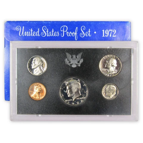 1972 Proof Set U.S. Mint Original Government Packaging OGP Collectible Cover