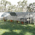 Large Metal Walk-In Chicken Coop Run Cage W/ Cover Outdoor