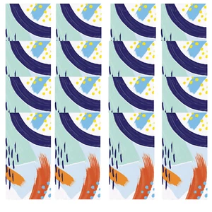 Elise Modern Art Class 3 Ply Guest Towel Dinner Napkins Paper 16 Pack 4" x 8" - Picture 1 of 2