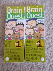 Brain Quest 1st Grade Ages 6-7 Deck One & Deck Two - Picture 1 of 1