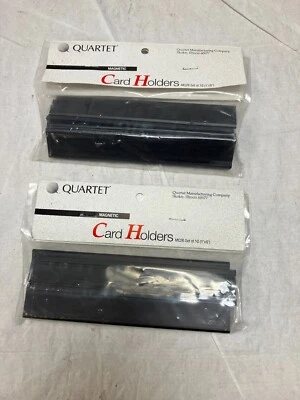 Quartet MC26 Magnetic Card Holders 1" × 6" New Pack of 10 ,  QTY 2 - Image 1 of 4