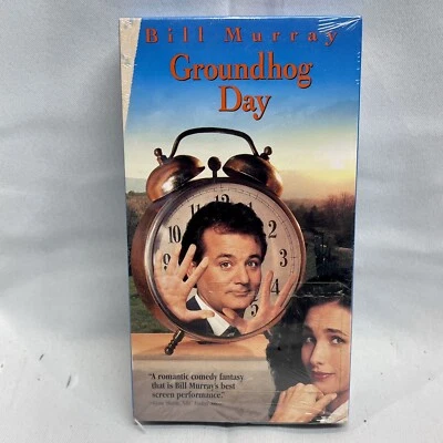 New Sealed Groundhog Day VHS Movie (VHS, 1993) Bill Murray; Vintage Collectors  - Imagem 1 de 4