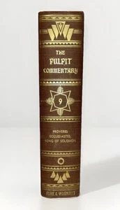 The Pulpit Commentary Vol 9 Proverbs Ecclesiastes Song of Solomon VG 1950 - Picture 1 of 10