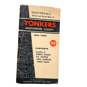 Vintage Hagstrom’s Street And Road Map Of Yonkers New York City NY - Picture 1 of 6