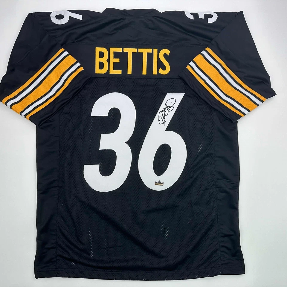 Jersey Facsímil Autografiado Jerome Bettis Pitts Pittsburgh Negro Reimpresión Talla Para Hombres XL Foto 1 de 4