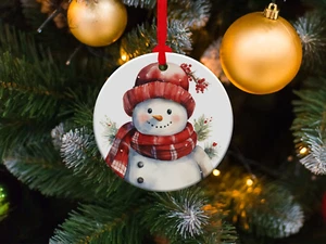 Jolly Snowman Christmas Ornament - Picture 1 of 5