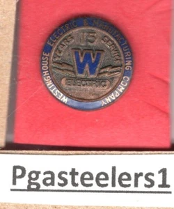 (pgasteelers1) Westinghouse Electric & Mfg. Corporation 15 Years service pin - Picture 1 of 2