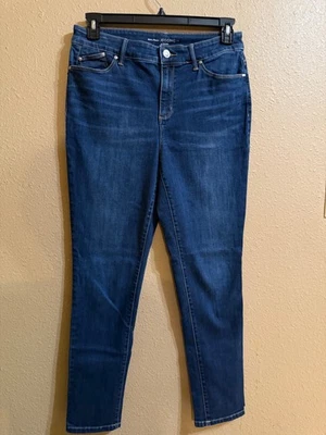 CHICO'S PLATINUM JEGGINGS CHICO'S TALLA 1 (8) LAVADO OSCURO ELÁSTICO PIERNA DELGADA Foto 1 de 3