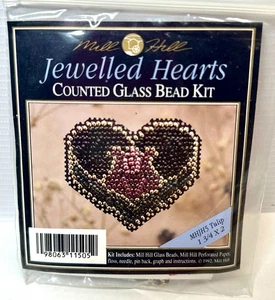 Mill Hill Jewelled Hearts TULIP Flower Counted Glass Bead Kit Jewelry Pin MHJH5 - Picture 1 of 2