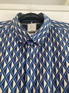 Next Shirt 4xl Xxxxl 30 Inch Pit To Pit GEOMETRIC  - Picture 1 of 5