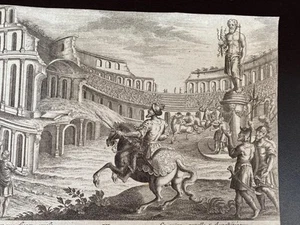 18th Century ENGRAVING THE AMPHITEATRUM AMPHITHEATRE PFAUTZ GOTTFRIED - Picture 1 of 4