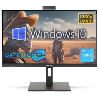 All In One 22" I3 Ram 16Gb Ssd 480Gb Windows 10 Pro Aio Computer Vesa Pc Lcd - Image 1 of 4