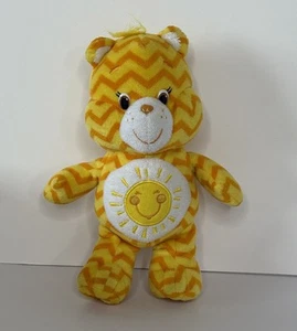Care Bears FUNSHINE Bear 8” Chevron Striped Plush Stuffed Animal Toy Yellow - Picture 1 of 12