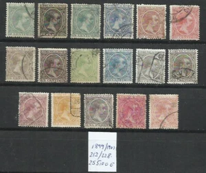 Q670A-SERIE COMPLETA 255,00€ ALFONSO XIII PELON 1899-1901 Nº 213/228. CLASICOS. - Picture 1 of 2