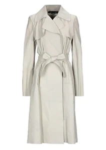 Chaleco gabardina Federica Tosi $1200 de cuero con cinturón doble botonadura IT 46 M NUEVO CON ETIQUETAS - Imagen 1 de 15