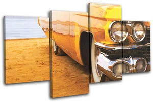 Vintage Car Transportation MULTI CANVAS WALL ART Picture Print VA - Picture 1 of 1