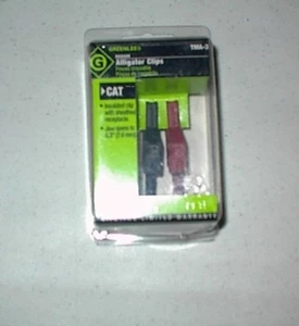 Greenlee Insulated alligator  crocodile clips Clips TMA-3 (NIB) cat II - Picture 1 of 2