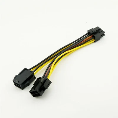 PCI-E 8 Pin to 2xPCIe 6 Pin Graphics Video Card Power PCI Express Splitter Cable - Image 1 of 4