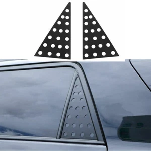 2x C-pillar Triangular Window Glass Trim Cover For 4Runner 10-20 Aluminum Black - Picture 1 of 12