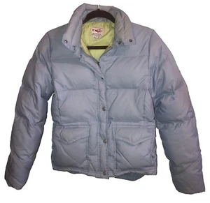 Roper Down Puffer Jacket Womens Sz Small Light Blue Western Winter Coat Cowgirl - Picture 1 of 6