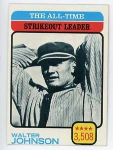 1973 Topps Walter Johnson All Time Leaders #478 Ex - Picture 1 of 1