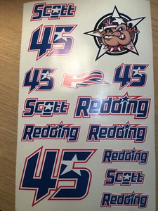 Scott Redding Stickers - Large Decal Sticker kit sheet Motorcycle 45 GP rider - Picture 1 of 3