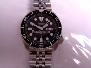 Seiko Diver Mens Watch Day & Date Scuba Black Dial 6309-729A Sn. 580124 - Picture 1 of 11