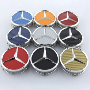 4PCS 75MM Carbon Fiber Wheel Center Caps Hub Caps Cover for Mercedes Benz AMG - Bild 1 von 18