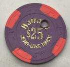 Harrah's Casino Reno Lake Tahoe Nevada NV $25 Chip H&C Drilled Purple 1970