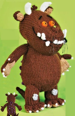 0138 Knitting Child's Gruffalo Toy 25cm tall DK - Vintage Pattern Copy - Image 1 of 2