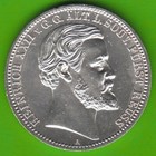 Münze Mark Silber Reuss älterer Linie 2 Mark 1892 toll erhalten nswleipzig