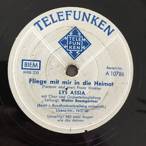 LYS ASSIA: Fliege mit mir.../ Mit zwei Augen... (Telefunken A 10786 /10") - Bild 1 von 2