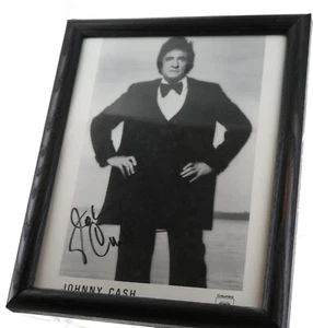 Framed Autographed Picture of Johnny Cash. - Picture 1 of 2