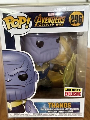 Marvel Funko Pop - Thanos - Avengers Infinity War - No. 296 - Free Protector - image 1 of 4