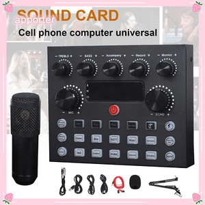 1set Podcast Equipment Bundle Audio Interface w/ All-In-One DJ Mixer and Studio - Picture 1 of 5