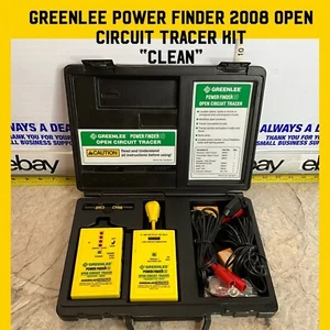 Greenlee POWER FINDER 2008 Open Circuit Tracer Kit *TESTED WORKS NEW 9V CLEAN - Picture 1 of 12