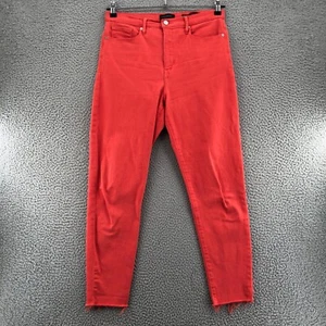 Jeans Banana Republic donna 31 corallo vita alta skinny orlo sfilacciato skinny slim - Foto 1 di 12
