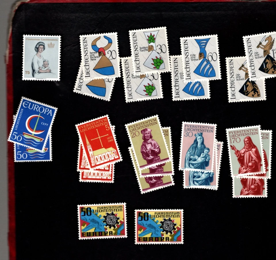 Liechtenstein sc#404 #411-15,420 x2 #416-19 x3 (1965-7) MNH Foto 1 de 1