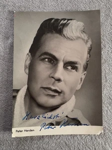 handsignierte AK Peter Herden (+2013) DDR Schauspieler - Bild 1 von 2