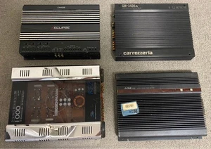Lot of 4 Car Amplifiers ECLIPSE ALPINE CARROZZERIA BOSCHMANN Untested For Parts - Picture 1 of 20