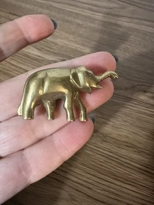 Elefant Figur massiv Messing - Bild 1 von 2